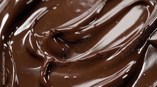 Melted Chocolate Swirls Rich Brown Texture