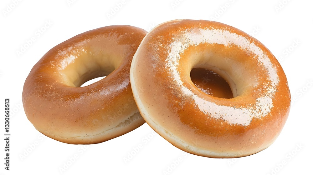 bagel Isolated white background flat lay bagel Isolated white background flat lay