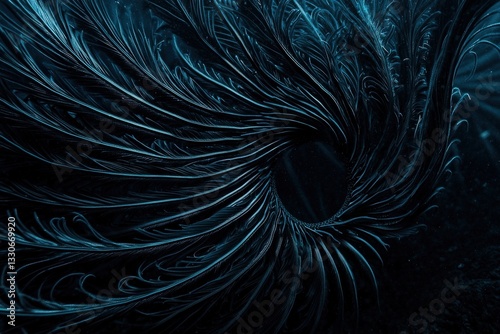 Graceful Deep Sea Feather Star Dancing in the Abyss