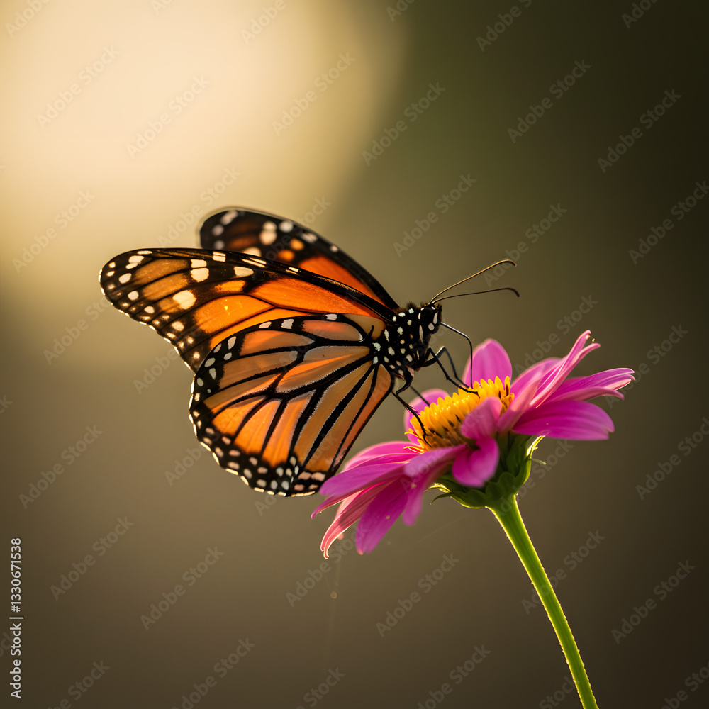 Fototapeta premium Butterfly on flower 