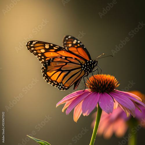Wallpaper Mural Butterfly on flower  Torontodigital.ca