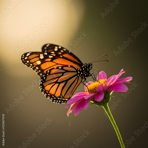Wallpaper Mural Butterfly on flower  Torontodigital.ca