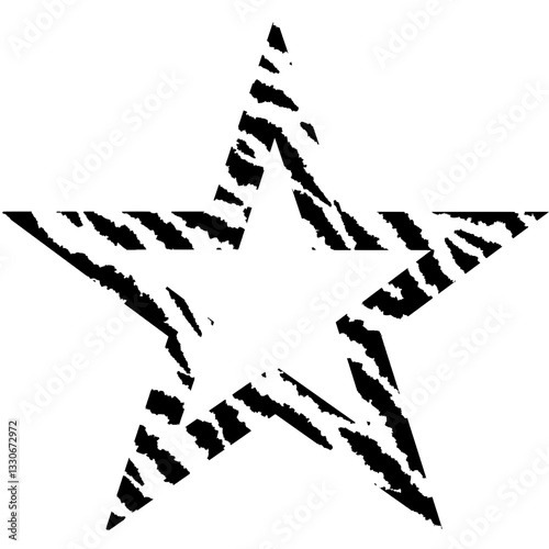 Star shape zebra print. Zebra stripes. Zebra seamless pattern