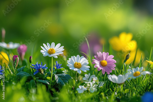 Wildflower Meadow: Colorful Floral Background for Web, Print, and Digital Design