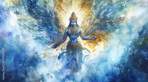 Generic Radiant Watercolor Moment Rich Ekadashi Surrounded