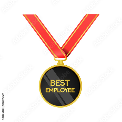 Best employee medal illustration