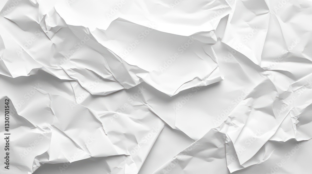Obraz premium Crumpled white paper texture background