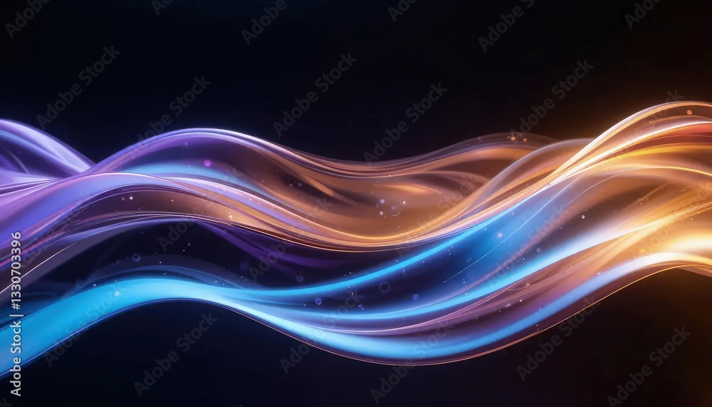 Abstract fluid holographic iridescent purple curved wave in dark background 3d render. Gradient design element for backgrounds, wallpapers, posters and covers. Abstract fluid holographic iridescent purple curved wave in dark background 3d render. Gradient design element for backgrounds, wallpapers, posters and covers.