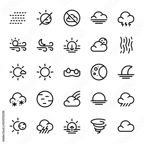 Weather line style, perfect for user interface projects