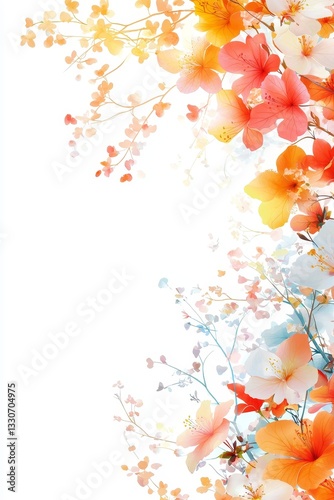 Wallpaper Mural Floral bliss vibrant flower arrangement nature scene digital artwork bright color palette abstract view celebrating beauty Torontodigital.ca