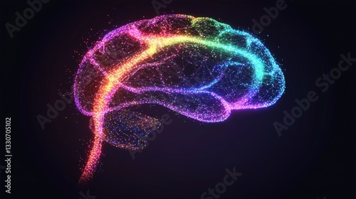 Wallpaper Mural Creative visualization of a colorful brain abstract art digital artwork imaginative environment close-up view neuroscience concept Torontodigital.ca