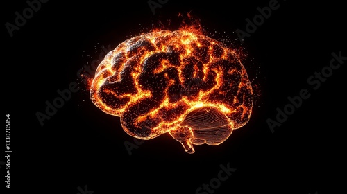 Wallpaper Mural Explosive neural imagery brain visualization digital art abstract environment vibrant colors conceptual perspective Torontodigital.ca