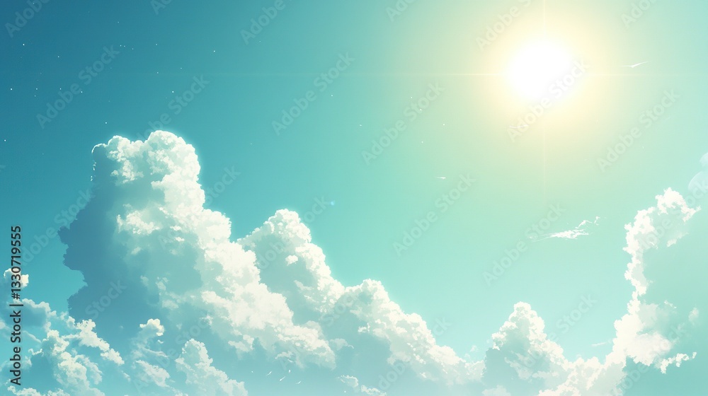 Sunny Sky with Fluffy Clouds Sunny Sky with Fluffy Clouds