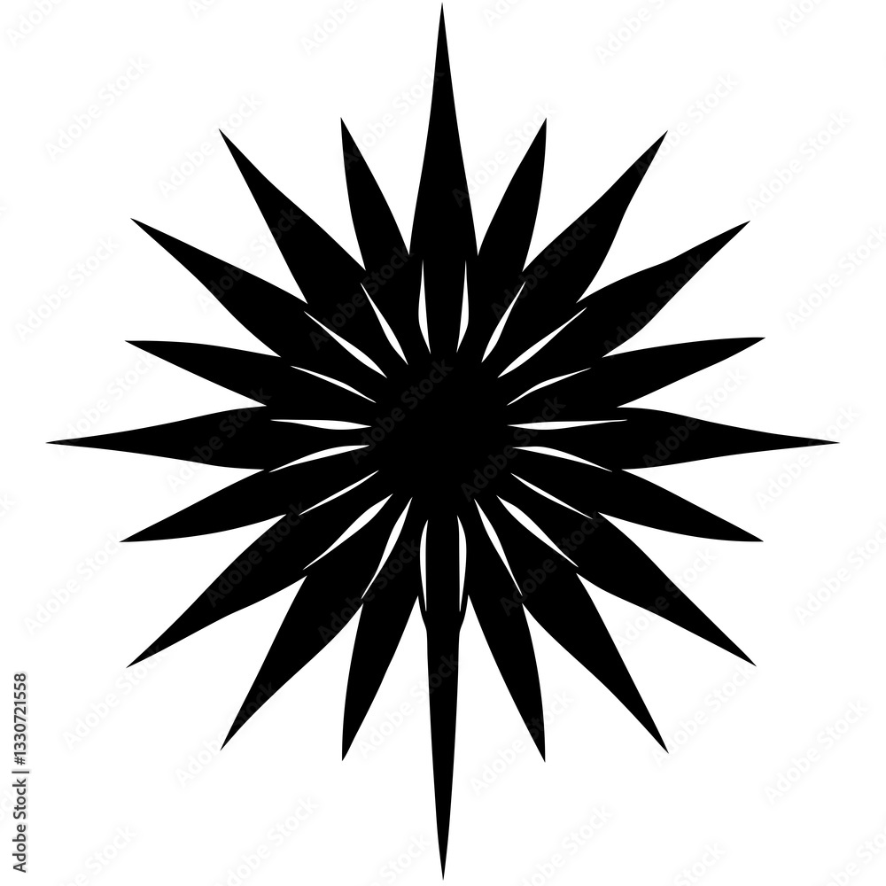 Blazing Star Flower Black Vector – Spiky Purple Bloom Design Blazing Star Flower Black Vector – Spiky Purple Bloom Design