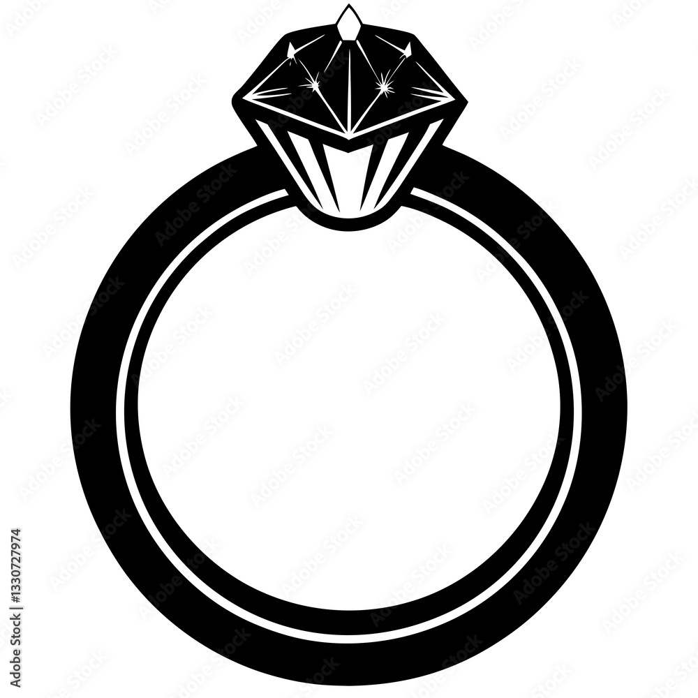 Round Gemstone Engagement Ring - Elegant & Timeless Design Round Gemstone Engagement Ring - Elegant & Timeless Design
