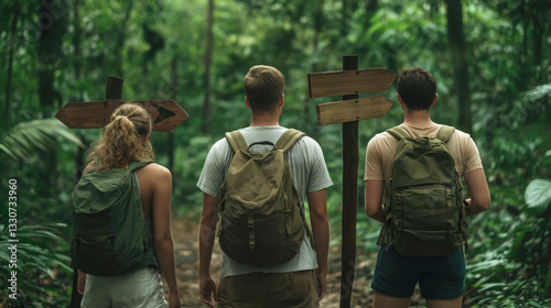 Exploring hiking trails in lush rainforest outdoor adventure nature