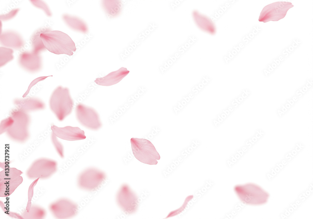 桜の花びら、白背景 桜の花びら、白背景