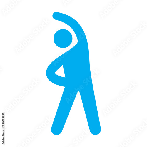 Exercise blue icon