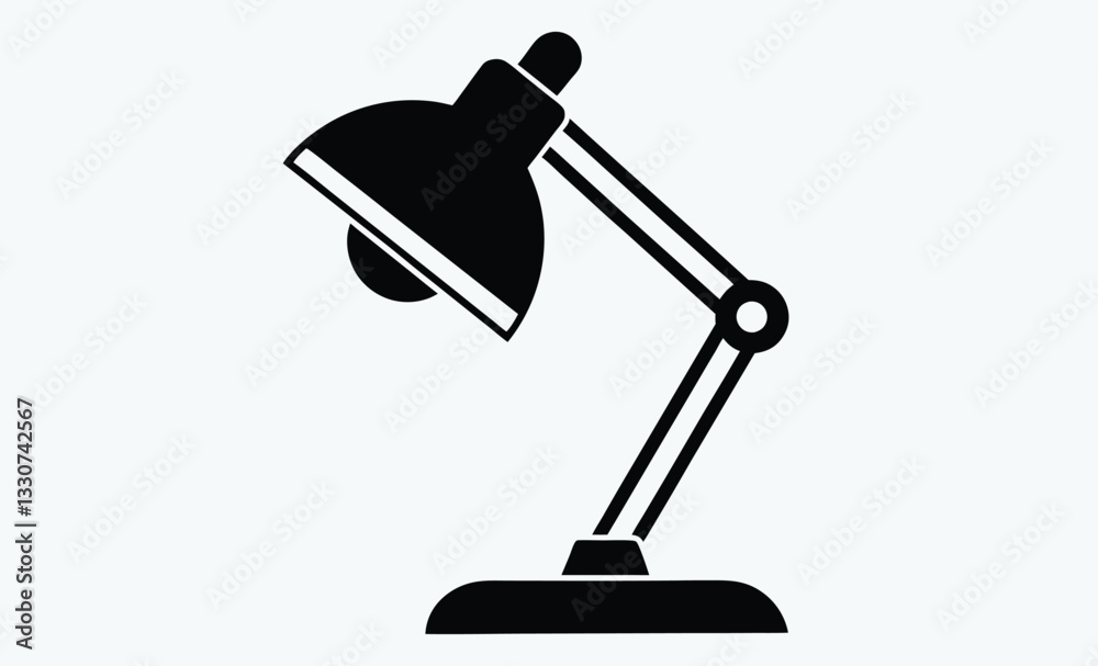 Desk lamp silhouette vector, silhouette of floor lamp vector illustration. Classic desk table lamp vector illustration silhouette Desk lamp silhouette vector, silhouette of floor lamp vector illustration. Classic desk table lamp vector illustration silhouette