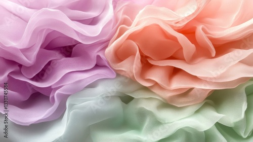 Pastel Draped Fabric Soft Colors Texture Background