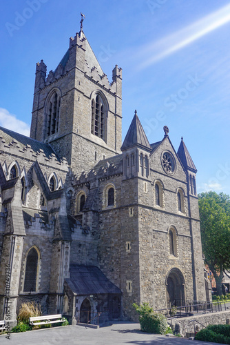 Dublin, Ireland: Christ Church Cathedral, founded in the early 11th century under the Vikings. It was rebuilt in stone in the 12th century, and renovated in the 19th century. photo