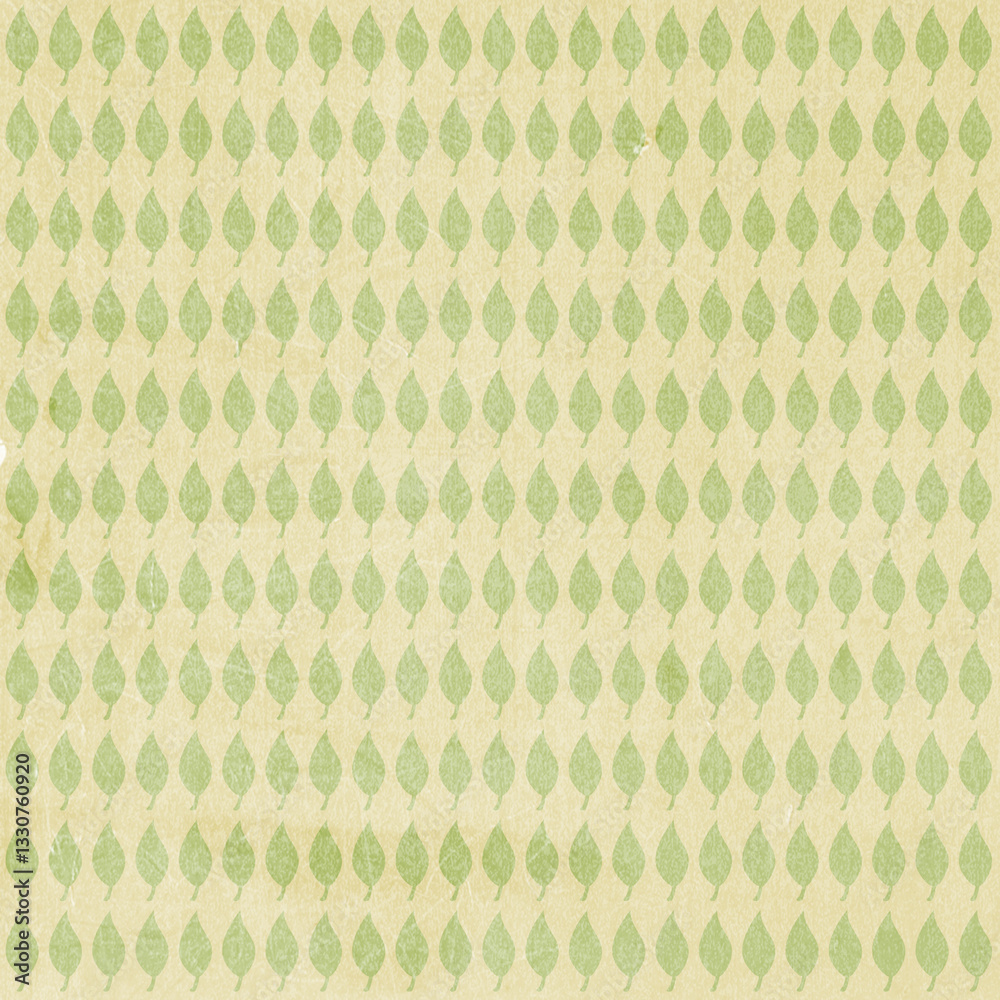 Fototapeta premium Leaf floral ornamental paper, seamless patterned fabric