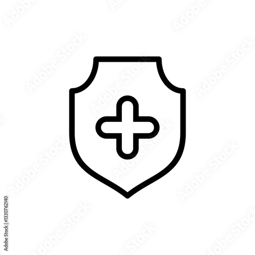 Health insurance icon vector illustration. Insurance document sign and symbol