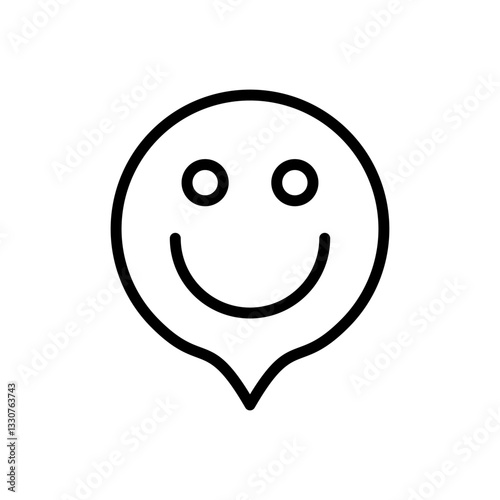smile icon vector illustration. smile emoticon icon. feedback sign and symbol