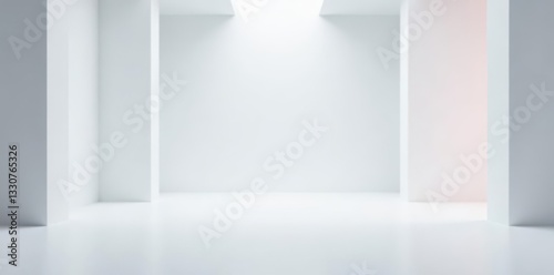 Wallpaper Mural Clean, bright white futuristic backdrop Sleek, minimal design , virtual, illustration Torontodigital.ca