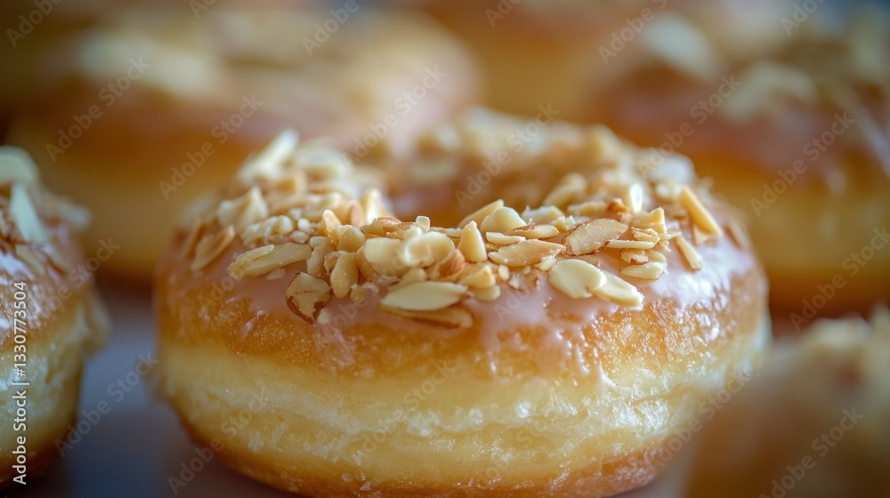 A close up shot of delicious donuts covered in sprinkles A close up shot of delicious donuts covered in sprinkles