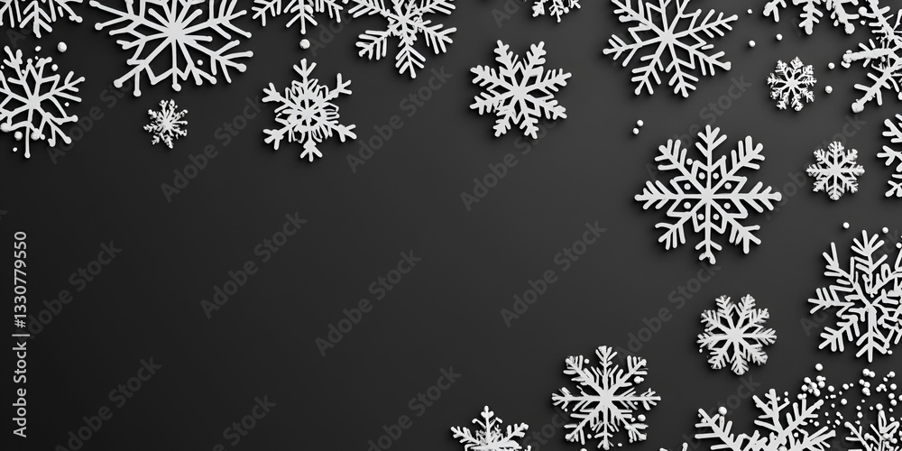 Monochromatic Background with Simple Snowflake Design Monochromatic Background with Simple Snowflake Design