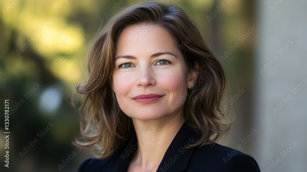 Portrait of an attractive woman with natural features and subtle expression Portrait of an attractive woman with natural features and subtle expression