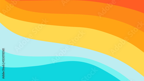 Rainbow background with curved lines. Abstract texture of wavy lines with colorful colors.