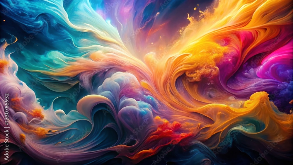 Ethereal Ink Flow: Abstract Fluid Art Design with Copy Space Ethereal Ink Flow: Abstract Fluid Art Design with Copy Space