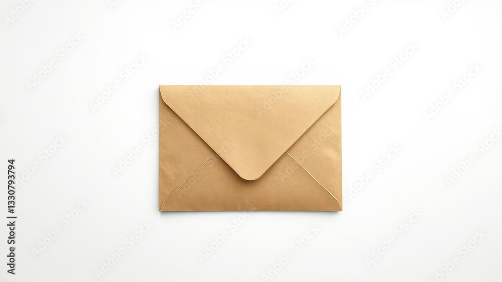 A plain brown manila envelope sits centered on a stark white background, blank,brown,supply A plain brown manila envelope sits centered on a stark white background, blank,brown,supply