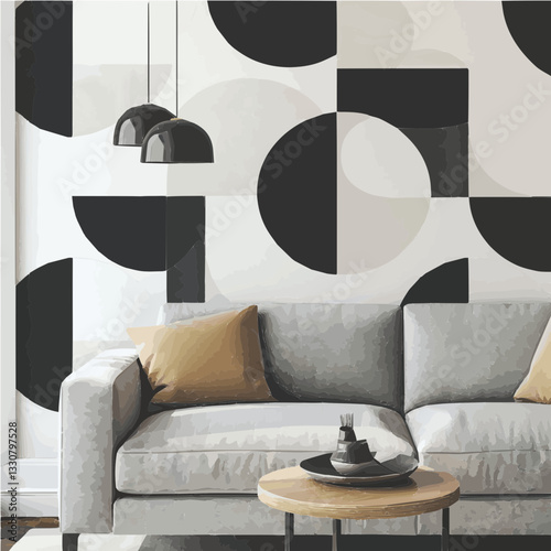 Simple vector backgrounds and patterns for web and presentation design, Generative AI
