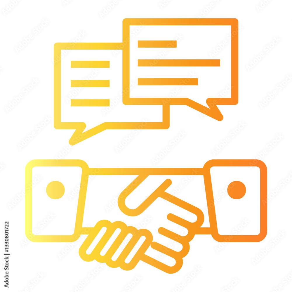 negotiation Line Gradient Icon negotiation Line Gradient Icon