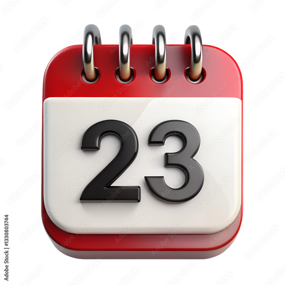Calendar Day Twenty-Three: A digitally rendered calendar featuring the date Calendar Day Twenty-Three: A digitally rendered calendar featuring the date