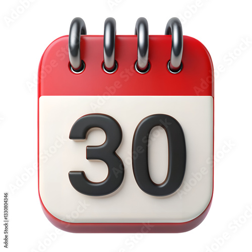 Marking the Day: a close-up shot of a modern, three-dimensional calendar. the date is set on the 30th, suggesting a significant event or appointment.AI Generated