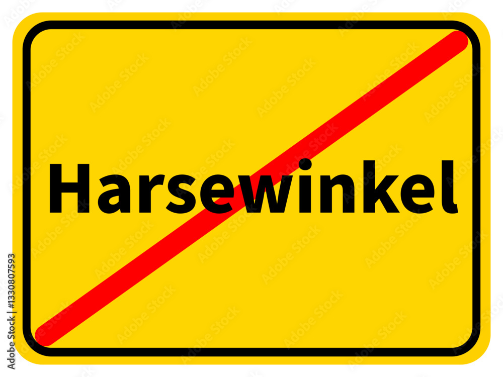 Illustration eines Stadtausgangsschildes von Harsewinkel, einer Gemeinde des Kreises Gütersloh Illustration eines Stadtausgangsschildes von Harsewinkel, einer Gemeinde des Kreises Gütersloh