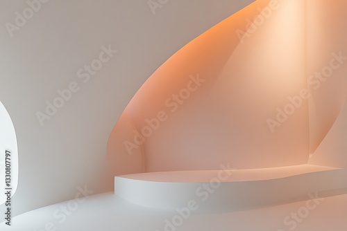 elegant abstract design with white background and soft curves
