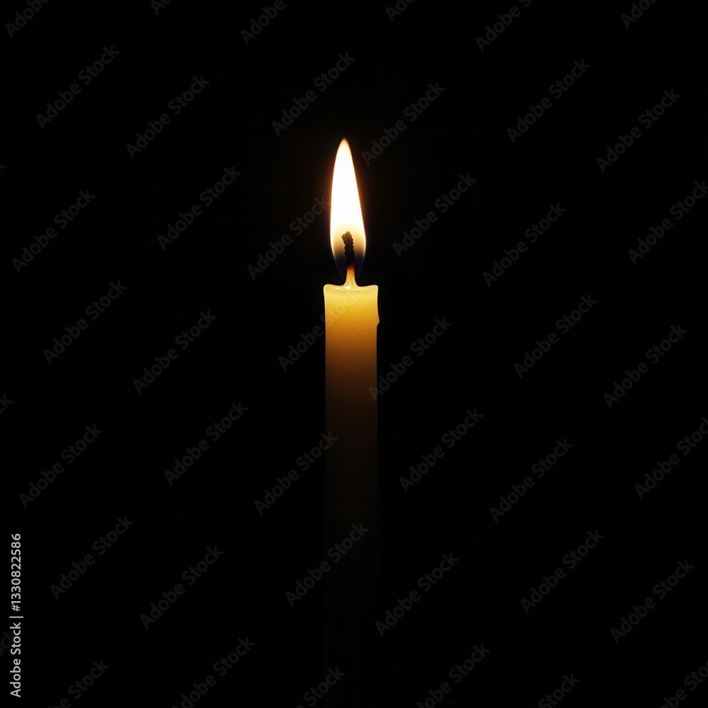 Striking Minimalist Lit Candle Casting Dramatic Shadows on a Deep Black Background Creating a Moody Artistic Atmosphere Striking Minimalist Lit Candle Casting Dramatic Shadows on a Deep Black Background Creating a Moody Artistic Atmosphere
