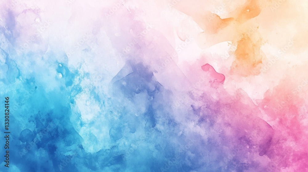 Obraz premium Watercolor, soft brushstrokes in pastel colors, artistic and relaxing generative ai