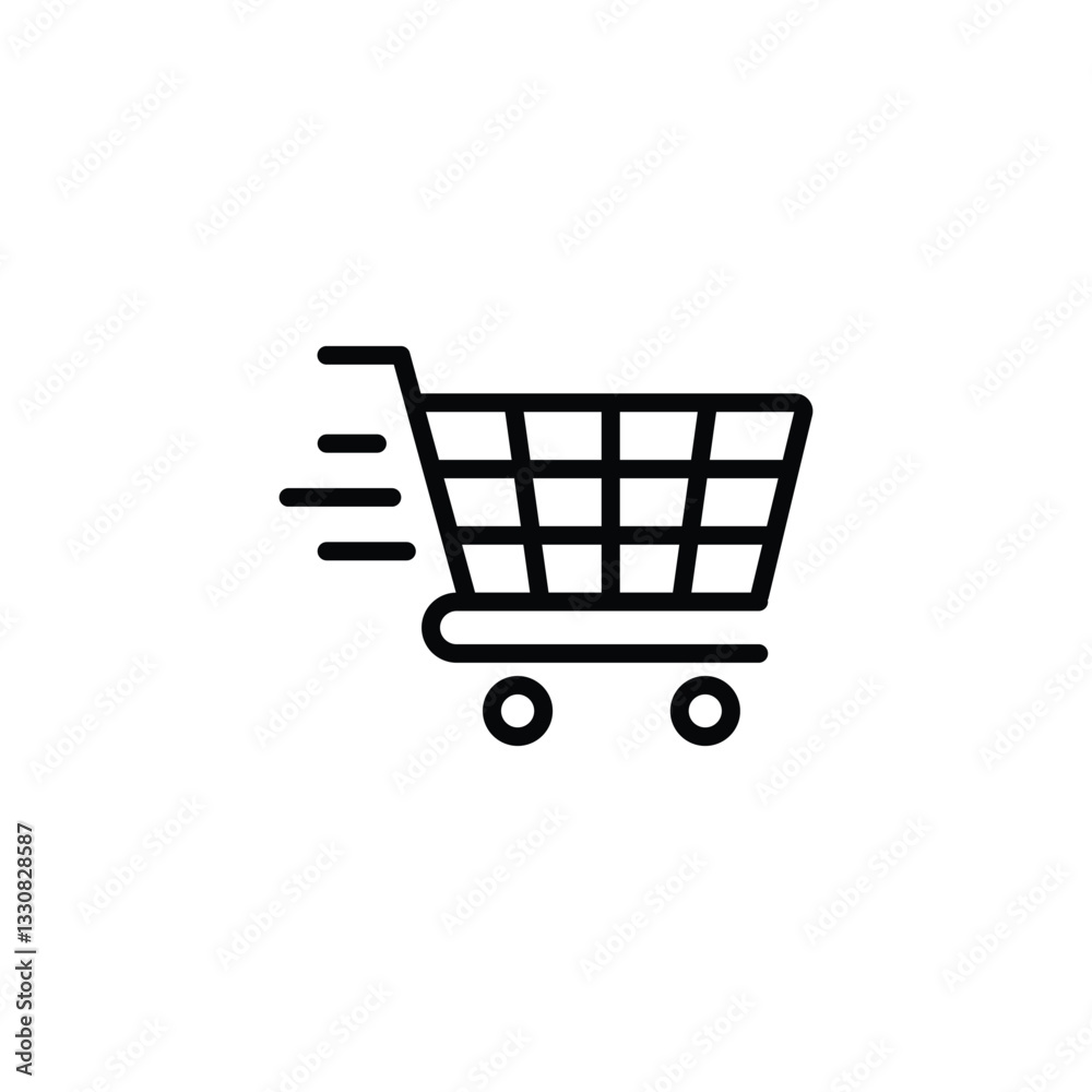 Shopping cart icon vector