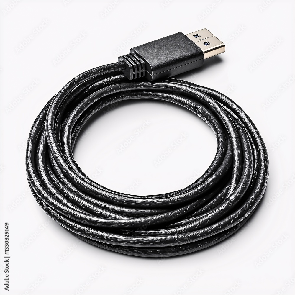 High-Speed Durable USB Cable for Efficient Data Transfer and Charging - Black Braided Design for Modern Connectivity and Everyday Use High-Speed Durable USB Cable for Efficient Data Transfer and Charging - Black Braided Design for Modern Connectivity and Everyday Use