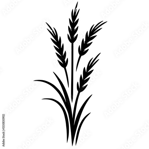 Silhouette of the grass