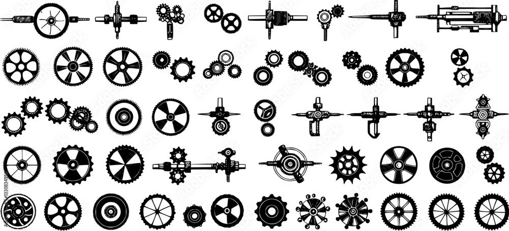 custom made wallpaper toronto digitalGear wheel icon set. Simple Gear wheel collection. Cogwheel. Gear icons. Vector