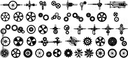 Wallpaper Mural Gear wheel icon set. Simple Gear wheel collection. Cogwheel. Gear icons. Vector
 Torontodigital.ca