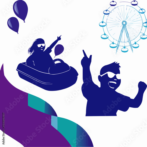 Music, entertainment, vector illustration of a banner