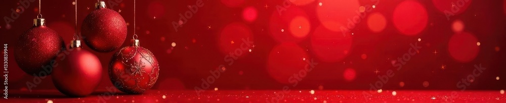 Fototapeta premium Rich velvety red Christmas background, elegant sheen, festive, season